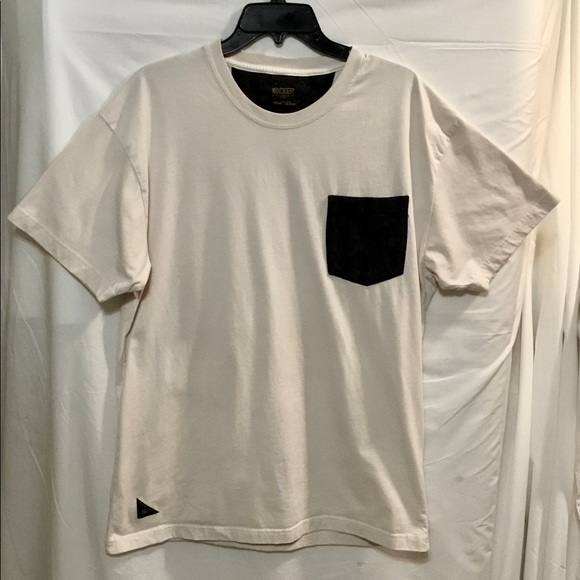 10.Deep Other - 10 Deep Off White T-Shirt w/ Black Snakeskin Pocket